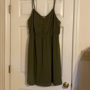 Green Spaghetti Strap Dress